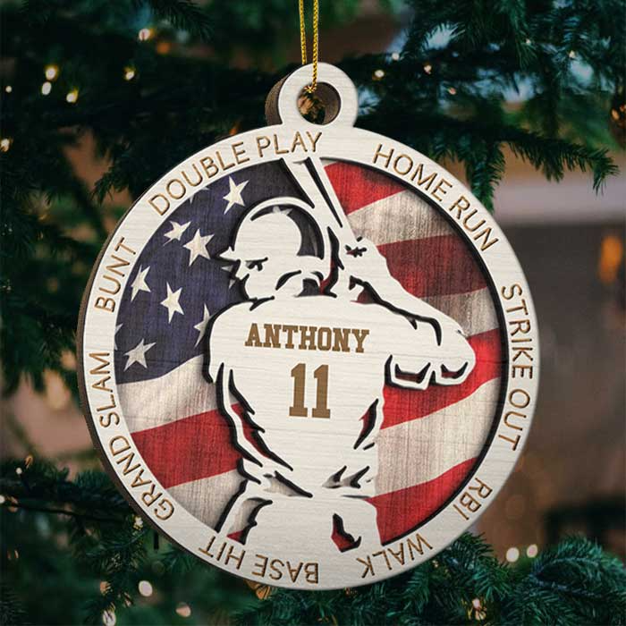Every Strike Brings Me Closer To The Next Home Run Baseball Personalized Custom Round Shaped Wood Christmas Ornament - OR13