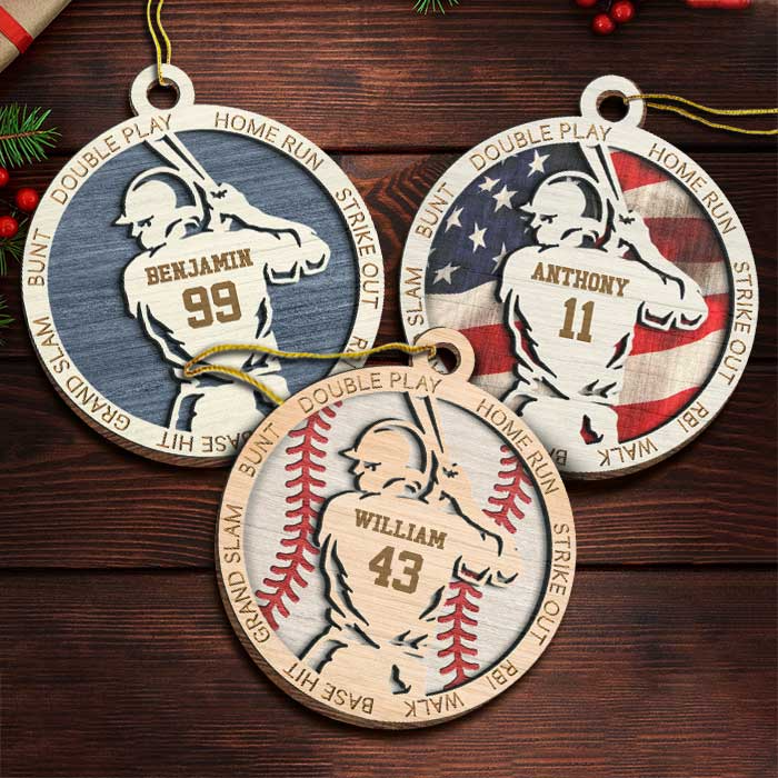 Every Strike Brings Me Closer To The Next Home Run Baseball Personalized Custom Round Shaped Wood Christmas Ornament - OR13 4