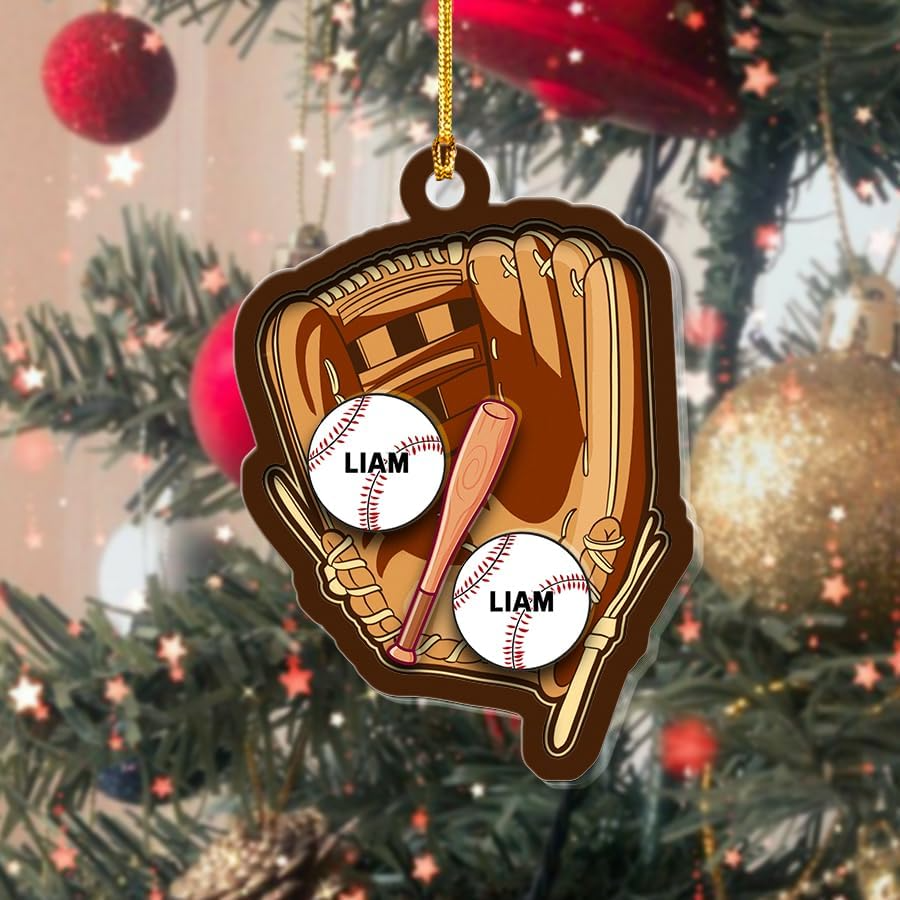 Personalized Baseball Christmas Ornament, Basketball Lover Gift, Basketball Team Gift, Boyfriend Gift, Christmas Tree Decoration Ornament 6