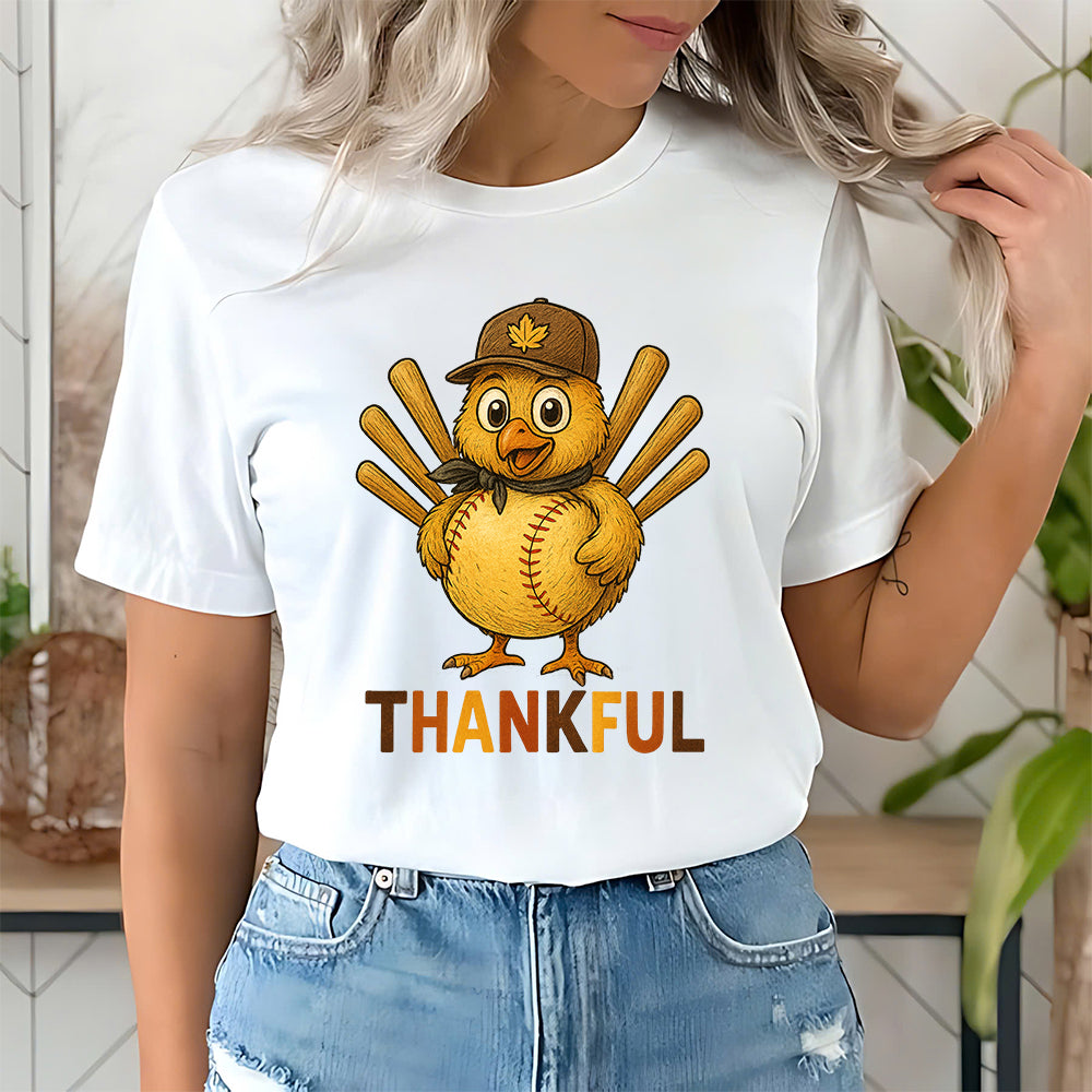 Thanksgiving Softball Turkey Gift for Softball Lovers & Players T-Shirt 6