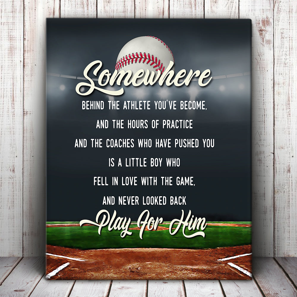 Baseball Somewhere Behind The Athlete Youve Become And The Hours Of Practice Canvas Wall Art