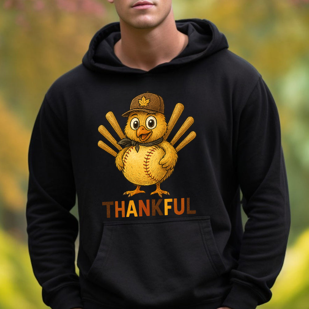 Thanksgiving Softball Turkey Gift for Softball Lovers & Players Hoodie 6