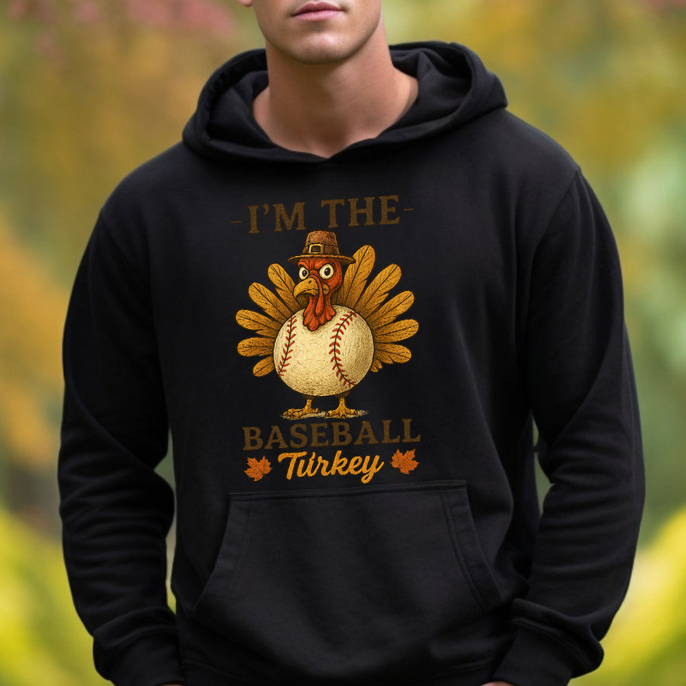 Thanksgiving Baseball Turkey, Funny Thankful Gift for Baseball Lovers Hoodie 6