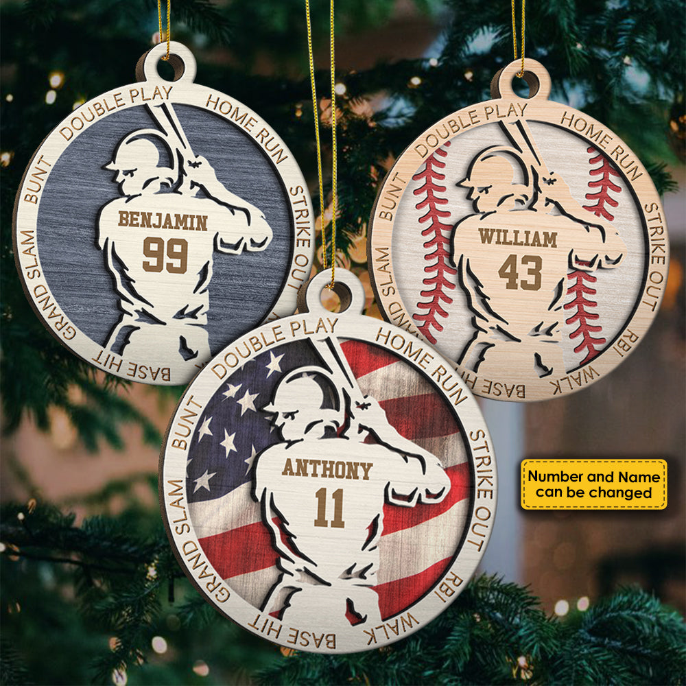 Every Strike Brings Me Closer To The Next Home Run Baseball Personalized Custom Round Shaped Wood Christmas Ornament - OR13