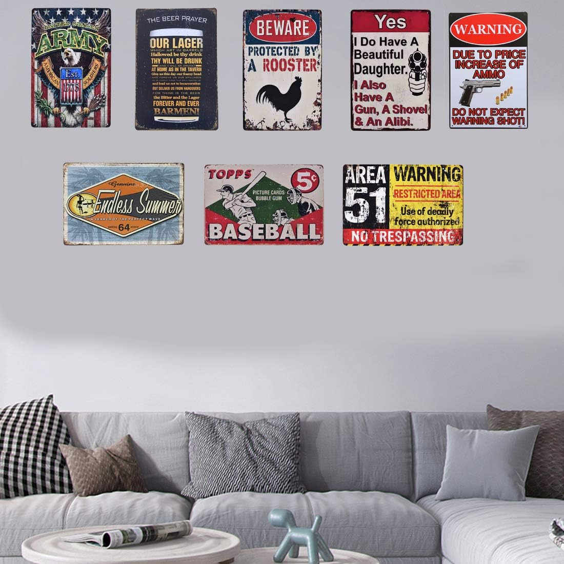 Topps Baseball Vintage Retro Tin Sign Home Bar Kitchen Farmhouse Wall Decor Gift Metal Sign