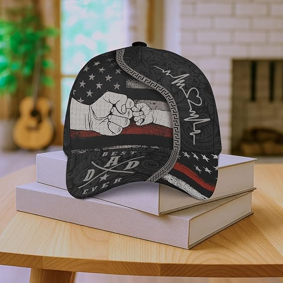 Best Dad Ever Fist Bump Baseball Fathers Day Daddy Hat for Men Cap - HA05