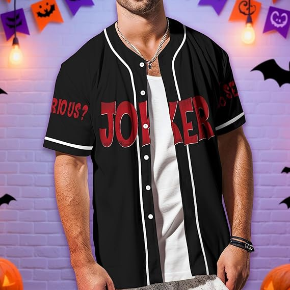 Horror Baseball Shirt for Men and Women, Halloween Movie Baseball Shirts, Gifts for Horror Lover, Baseball Jersey- JS36 3