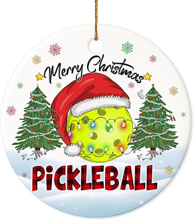 2025 Christmas Ornament Pickleball Merry Christmas Acrylic Ornament