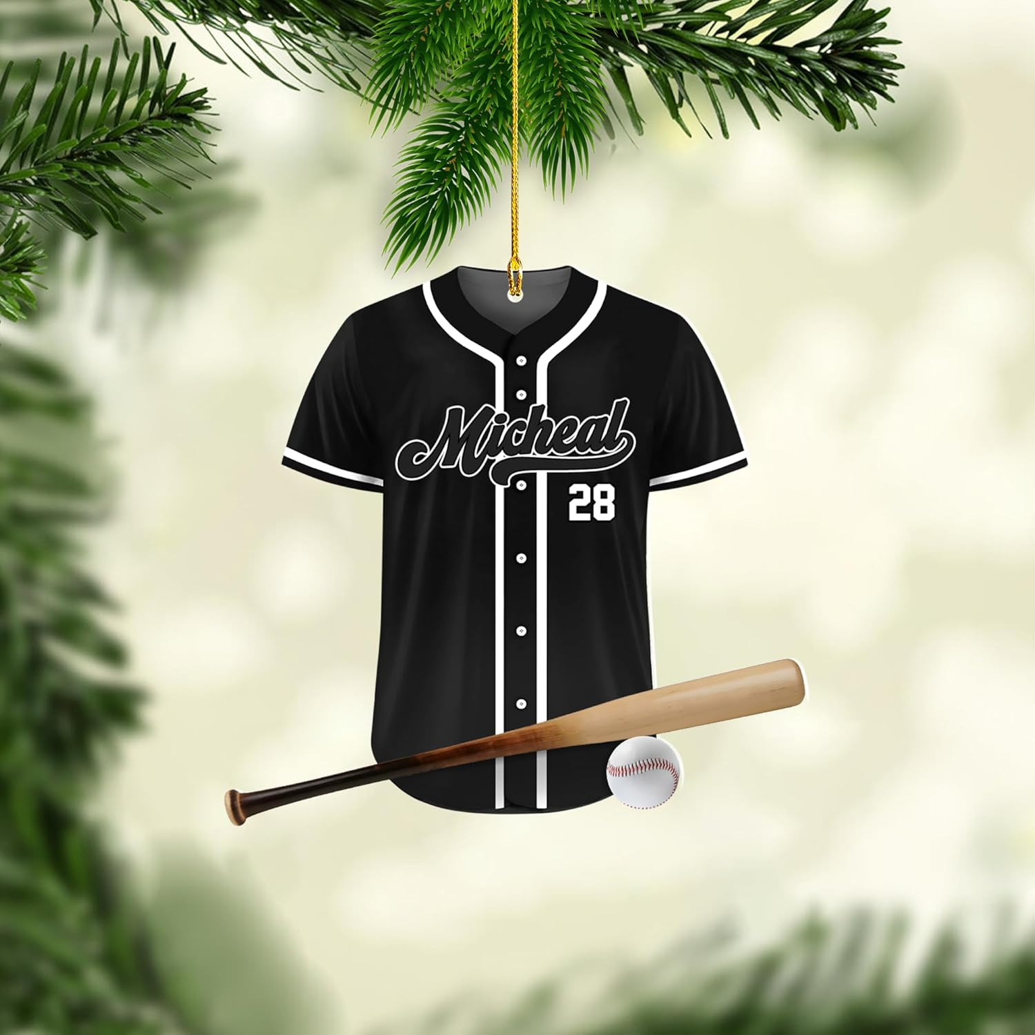 Personalized Baseball Ornament for Boy Custom Baseball Player Catcher Bag Mitt Glove Christmas Ornament 2025 Baseball Gift Ornament - OR21 8