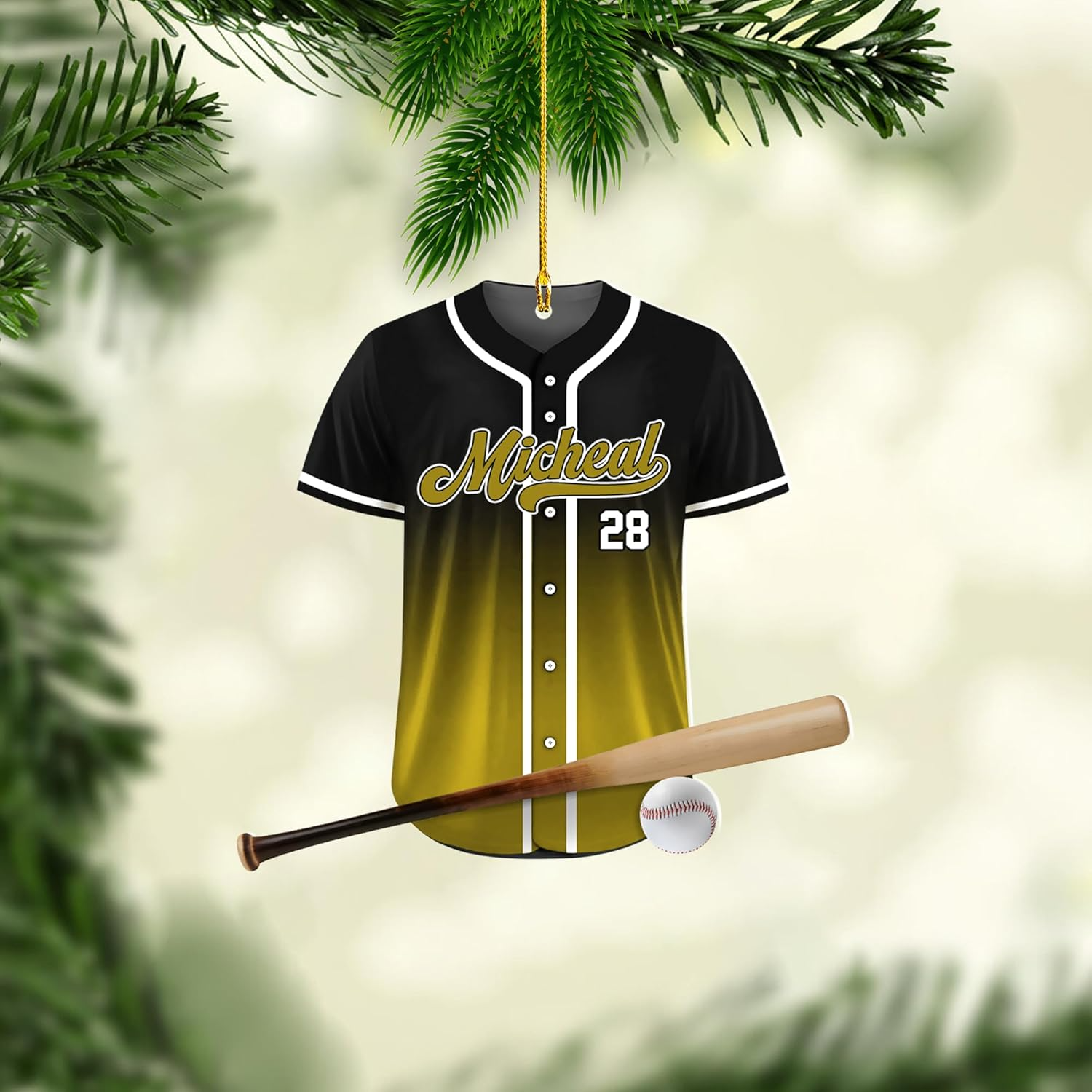 Personalized Baseball Ornament for Boy Custom Baseball Player Catcher Bag Mitt Glove Christmas Ornament 2025 Baseball Gift Ornament - OR21 7