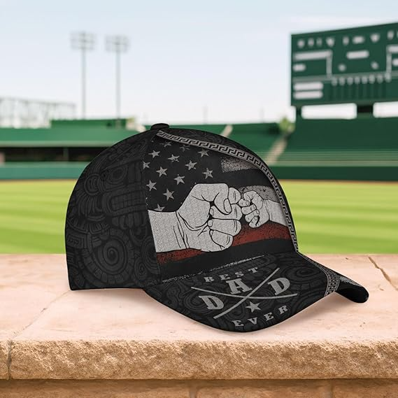 Best Dad Ever Fist Bump Baseball Fathers Day Daddy Hat for Men Cap - HA05 6