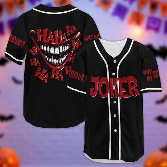 Horror Baseball Shirt for Men and Women, Halloween Movie Baseball Shirts, Gifts for Horror Lover, Baseball Jersey- JS36 5