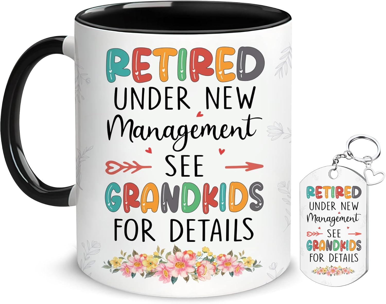 Funny Retirement Mug Gift for Grandma – Retired Under New Management See Grandkids for Details Coffee Cup 11oz – Retirement Gifts for Mom, Nana, Women, Grandma on Birthday, Christmas Mug