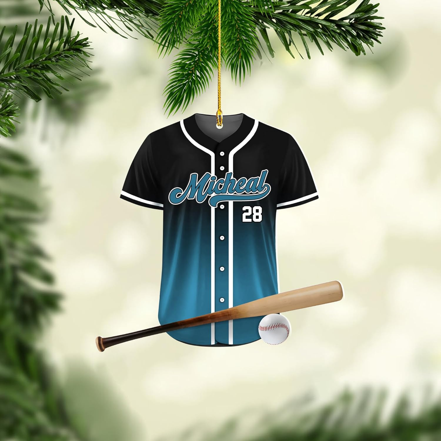 Personalized Baseball Ornament for Boy Custom Baseball Player Catcher Bag Mitt Glove Christmas Ornament 2025 Baseball Gift Ornament - OR21 9