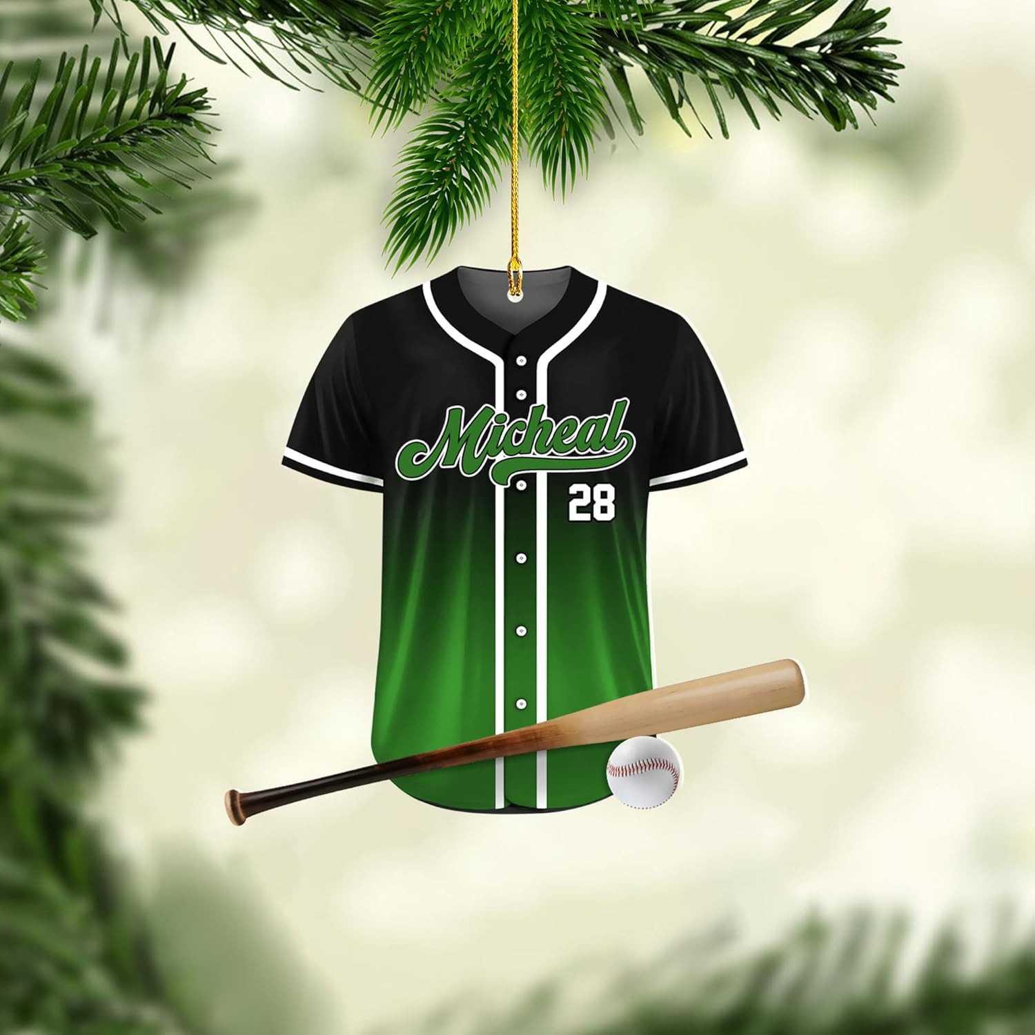 Personalized Baseball Ornament for Boy Custom Baseball Player Catcher Bag Mitt Glove Christmas Ornament 2025 Baseball Gift Ornament - OR21 5