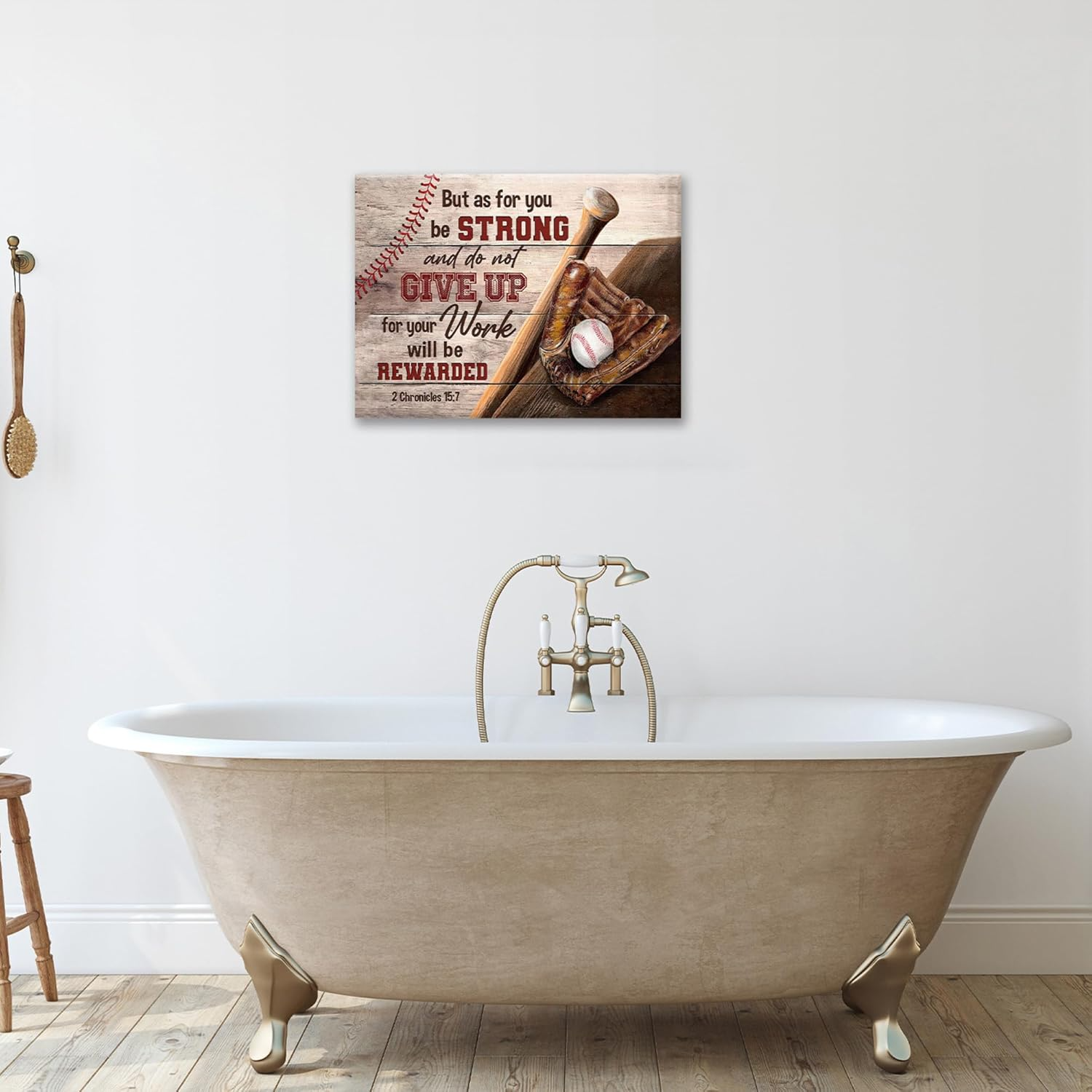 Christian Baseball Wall Art Scripture Sports Canvas Prints Inspirational Quotes Boys Room Decor Motivational Pictures Framed Baseball Artwork for Bedroom Playroom Classroom Gym Baseball Gifts Canvas 6