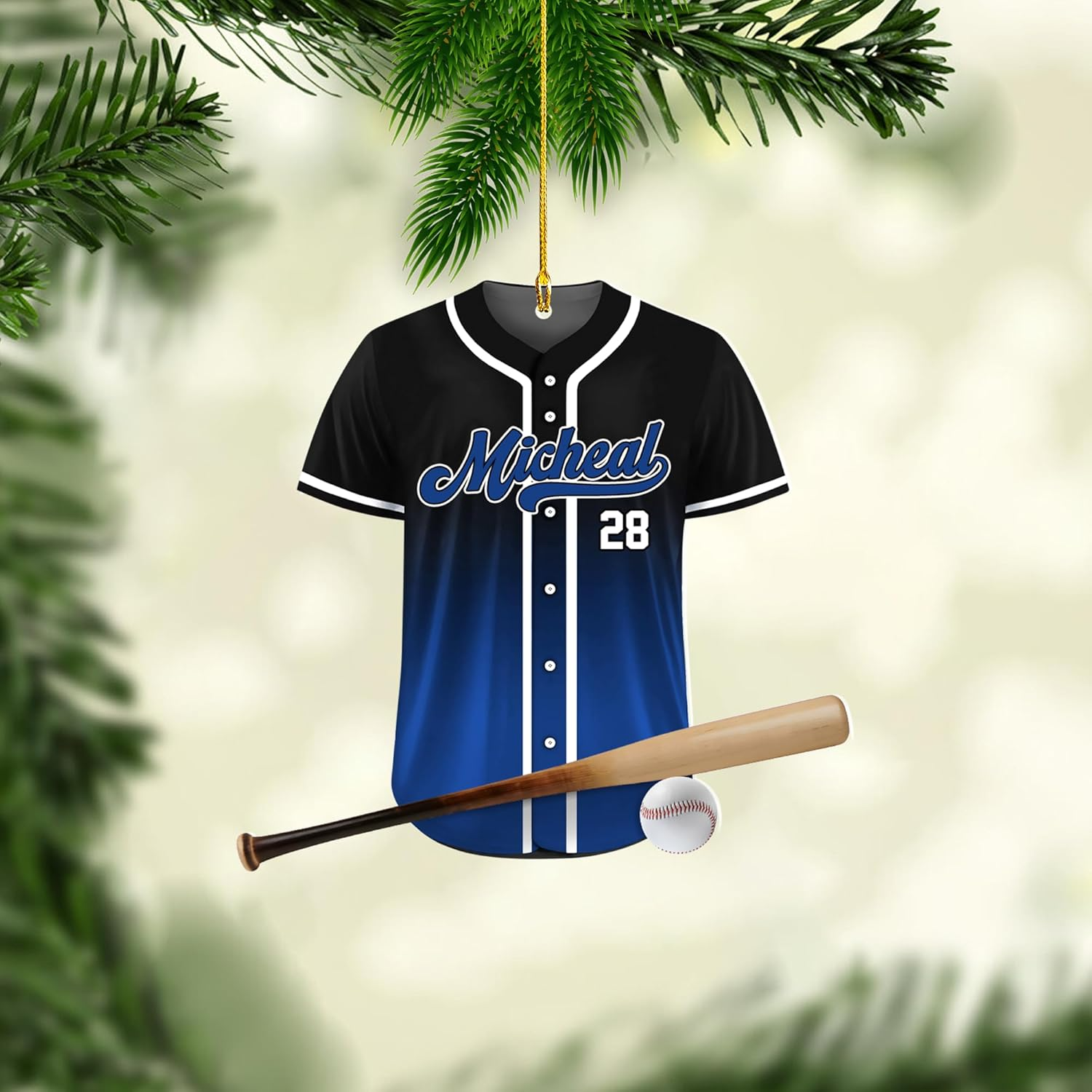 Personalized Baseball Ornament for Boy Custom Baseball Player Catcher Bag Mitt Glove Christmas Ornament 2025 Baseball Gift Ornament - OR21