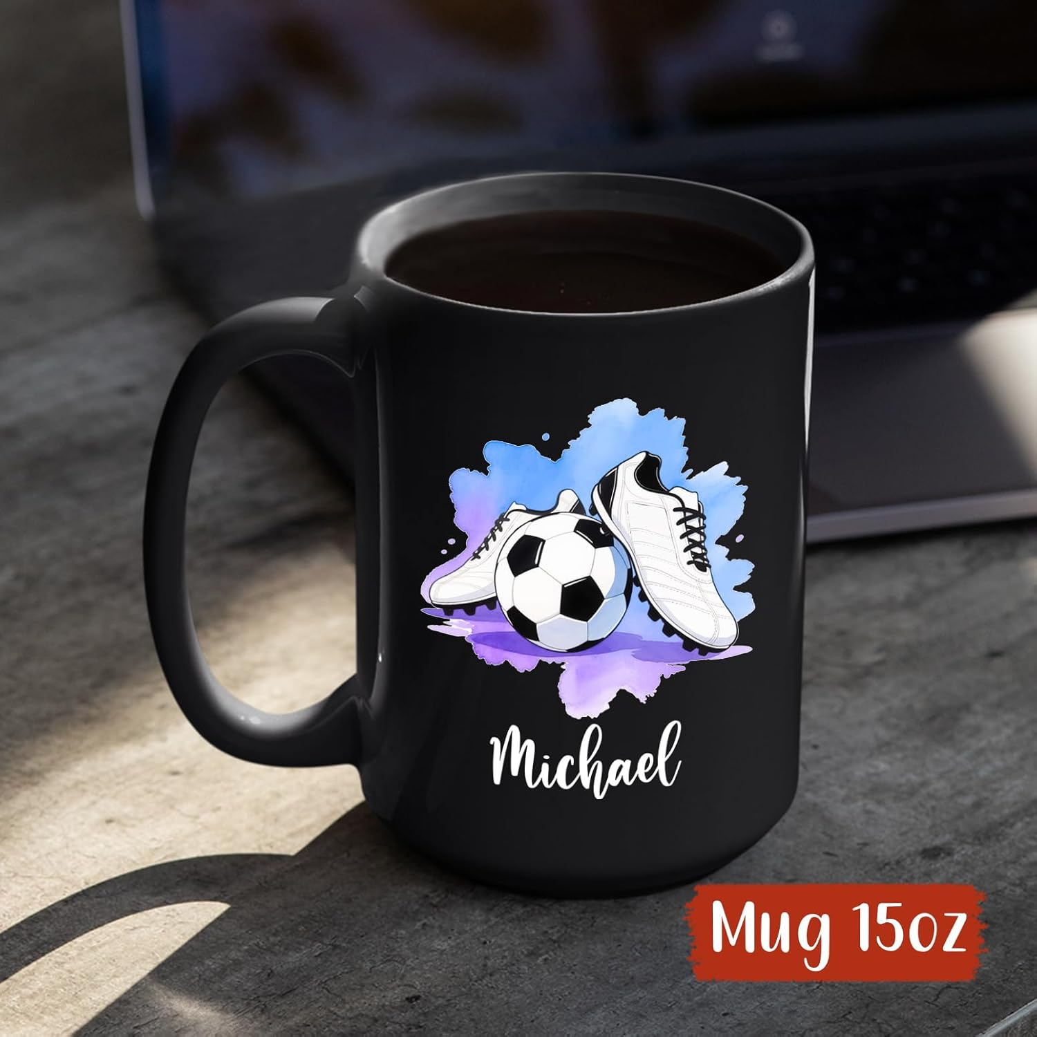 Personalized Soccer Custom Name Coach Coffee Tea Cup Gift for Athletes Sport Player Ceramic Mug - MU05