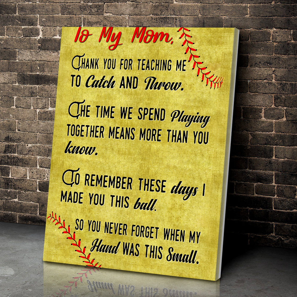 Baseball Dad Family Retro Poster Thank You Mom Picture Print Modern Home Decor Canvas Wall Art 7
