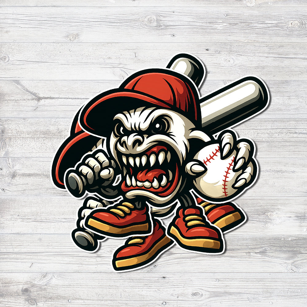Personalized Intense Furious Baseball Sticker – Unique Sports Vinyl Decal 7