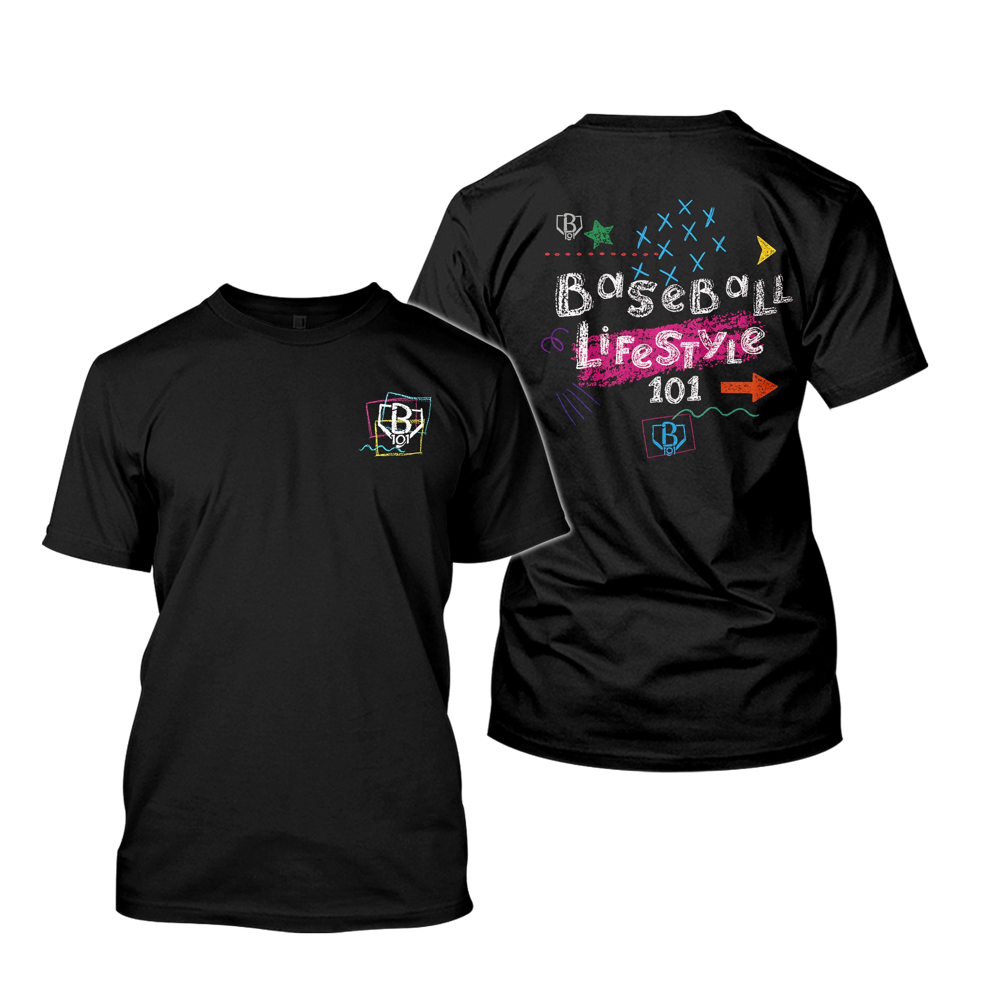 Boys Baseball Lifestyle 101 Chalkboard T Shirt