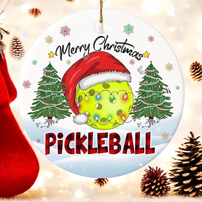 2025 Christmas Ornament Pickleball Merry Christmas Acrylic Ornament