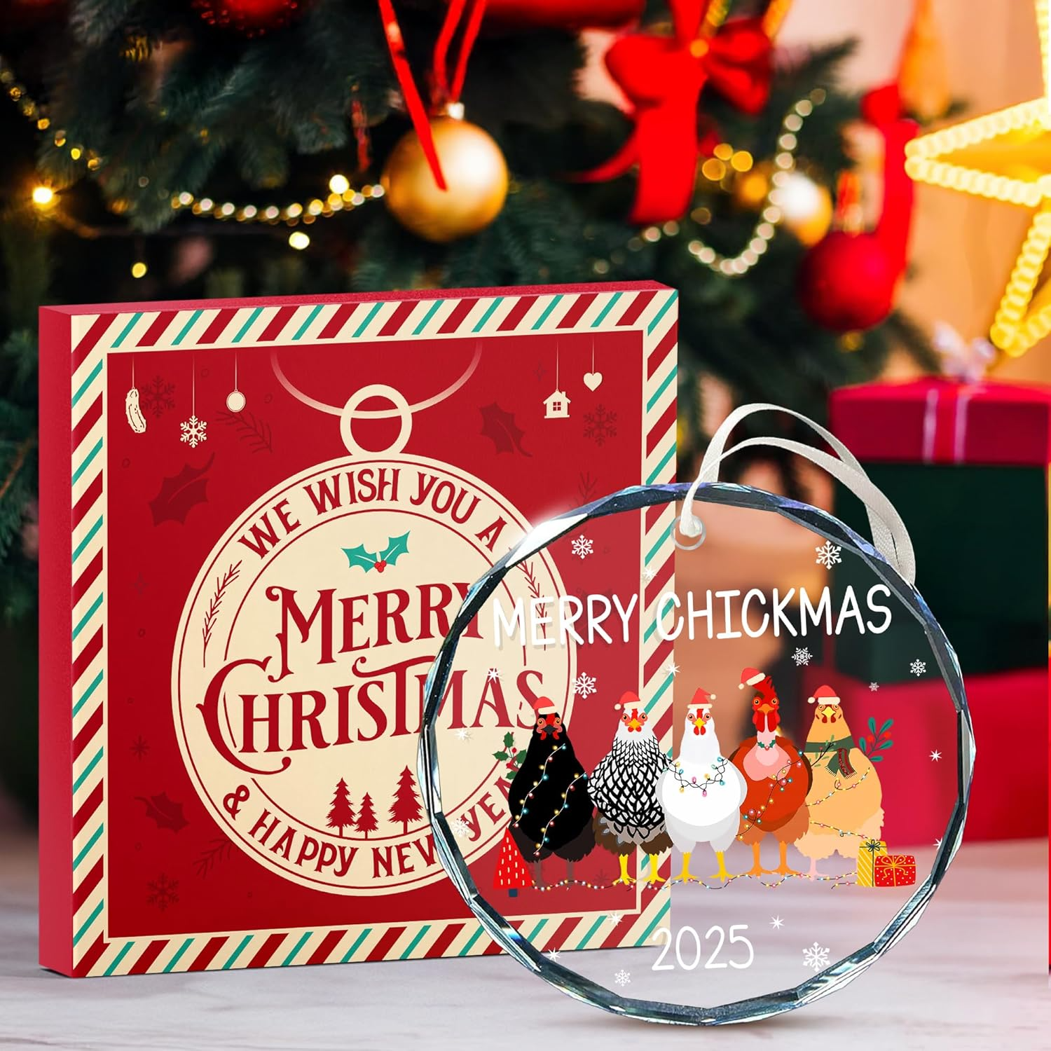 Chicken Festive Rooster Decorations for Christmas Tree Charming and Unique Chicken Christmas Perfect for The 2025 Holiday Season Ideal Gift for Poultry Lovers Ornament - OR09 3