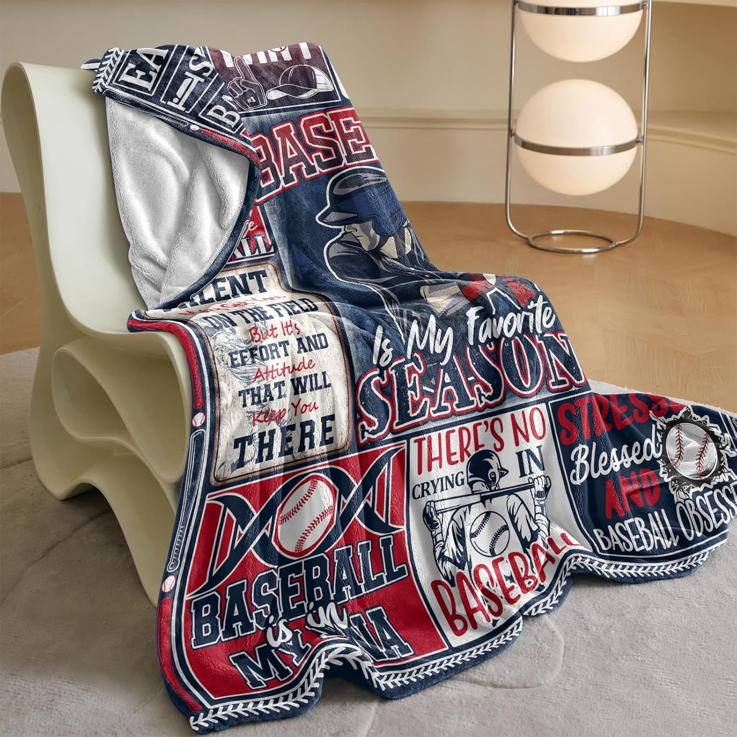 Baseball Blanket for Boys Baseball Gifts for Team Players Sports Birthday Christmas Gift for Men and Coach Blanket 3