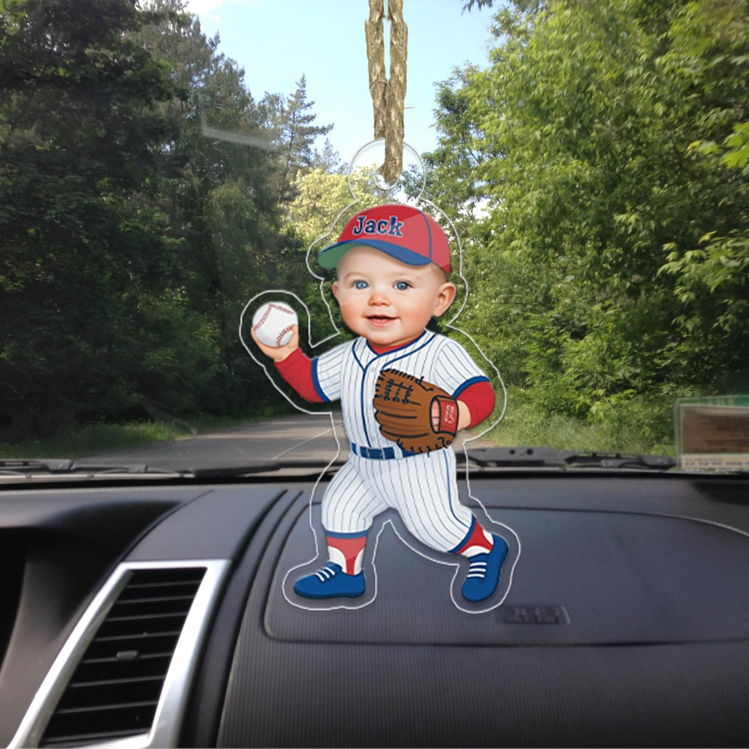 Custom Photo Baby Baseball Acrylic Ornament