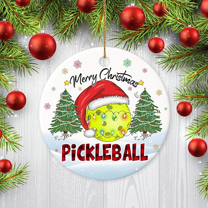 2025 Christmas Ornament Pickleball Merry Christmas Acrylic Ornament 3