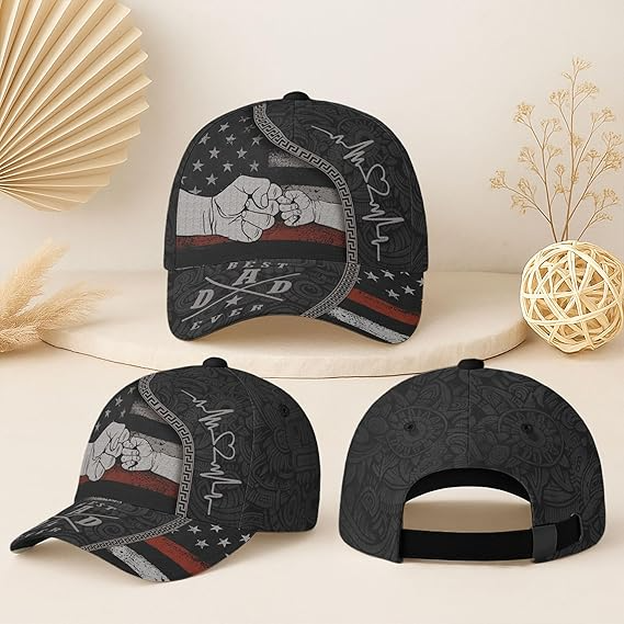 Best Dad Ever Fist Bump Baseball Fathers Day Daddy Hat for Men Cap - HA05 4