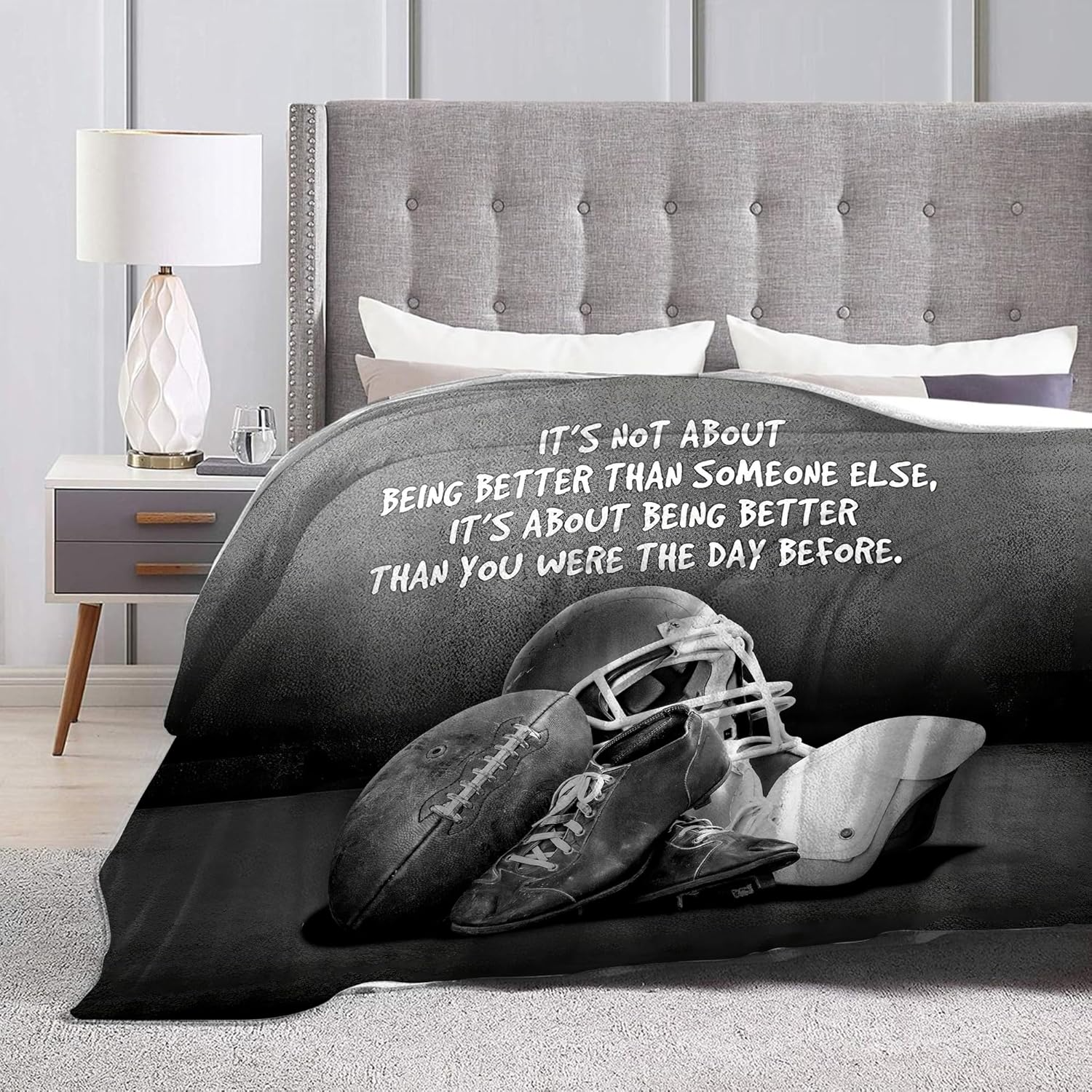 Sports Football Throw Blanket - Soft Warm Cozy Fleece for Boys Girls Men Women Kids Adults - Couch Sofa Bed Blanket 3