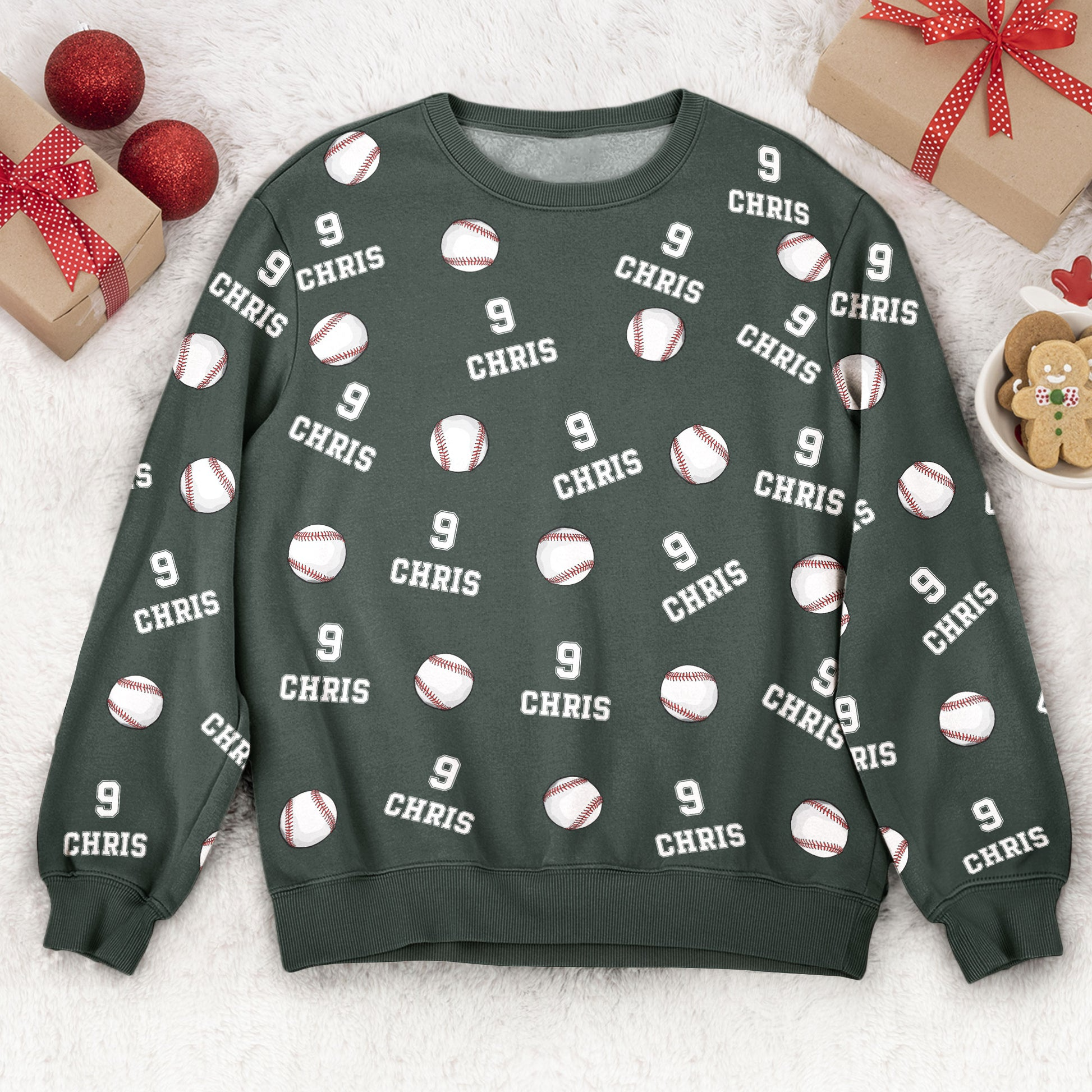 Personalized Baseball Custom Name, Number Sweatshirt - SS2