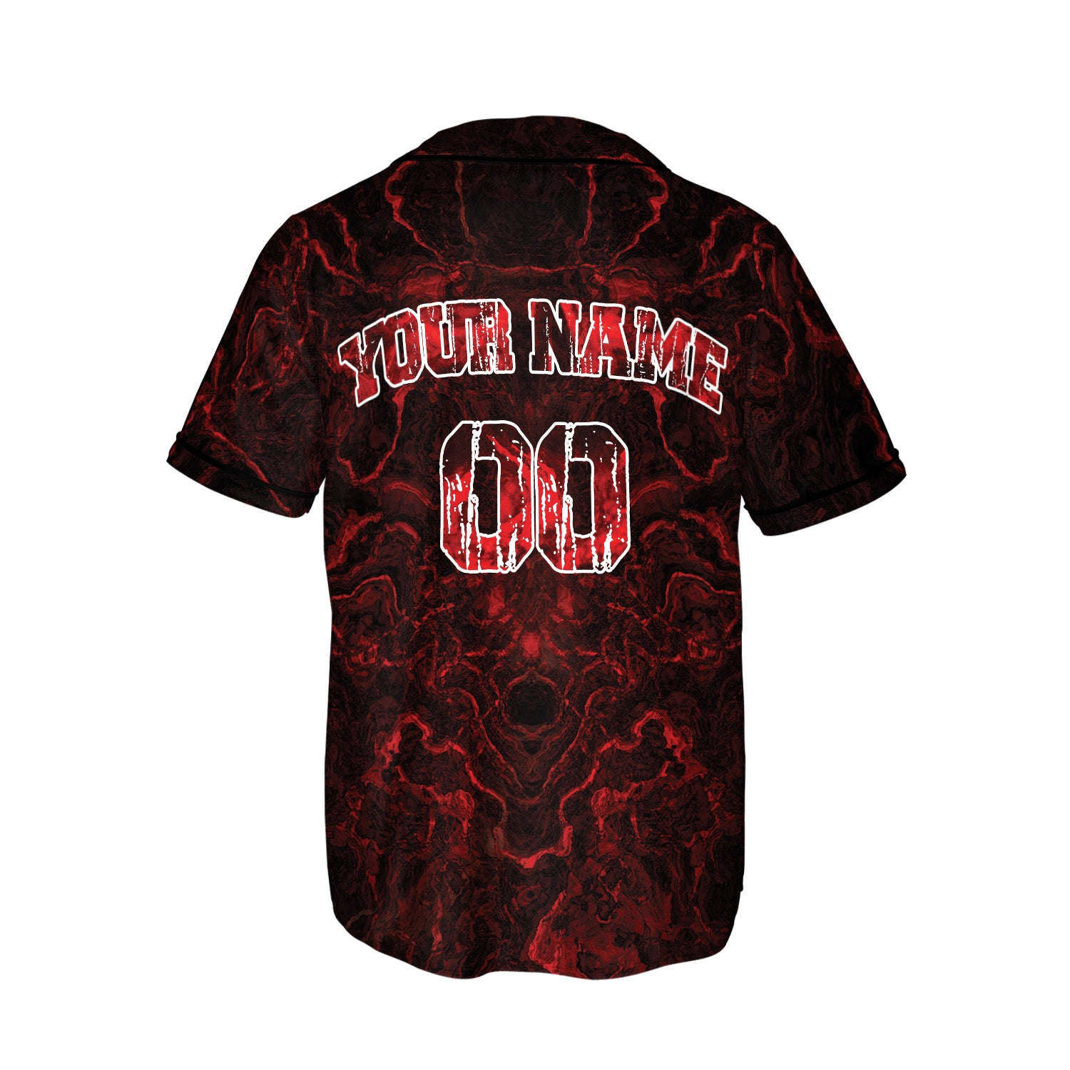 Ghost Blood Skull Custom Baseball Jersey - JS52 3