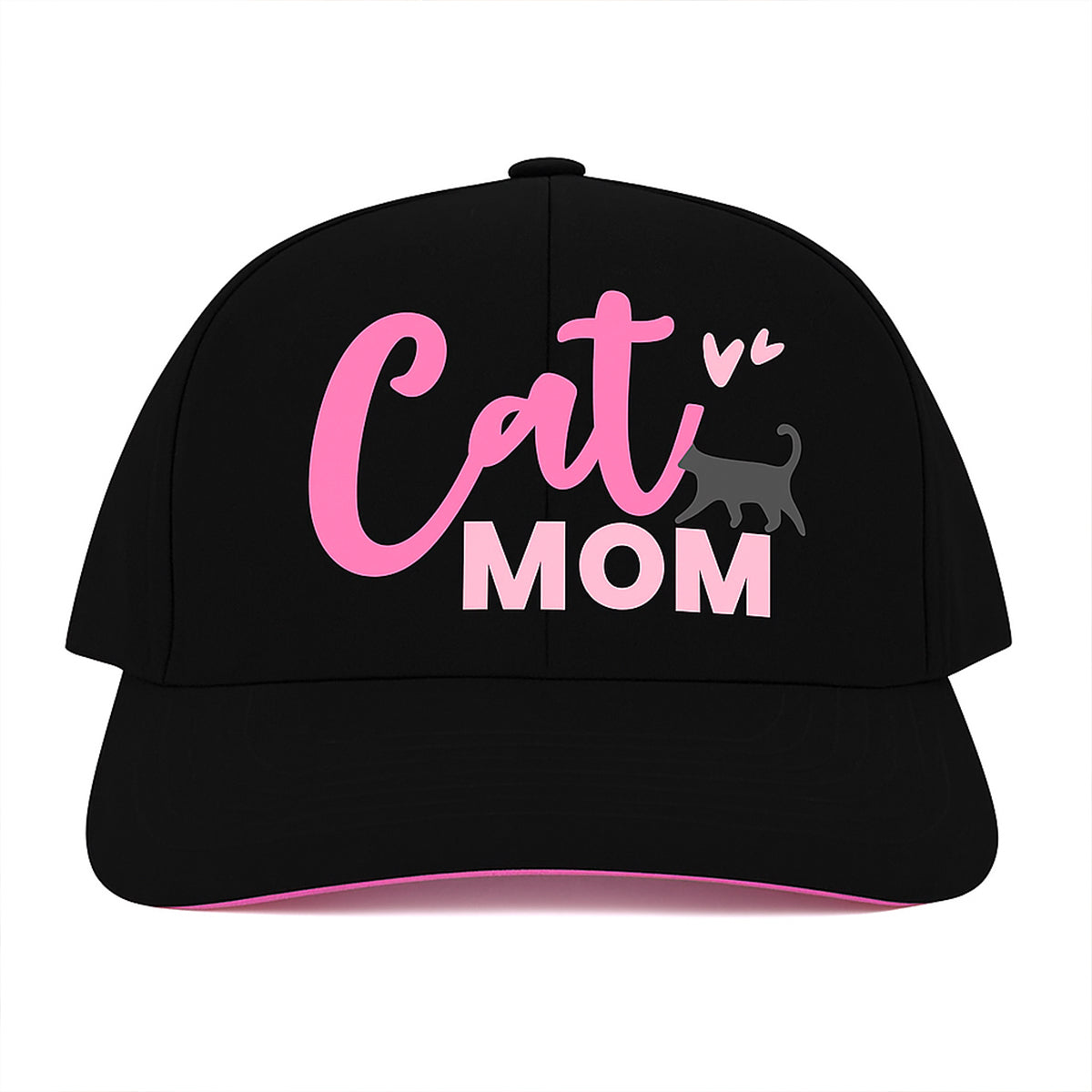Vintage Distressed Washed Cat Mom Hunt Baseball Cap - HA04