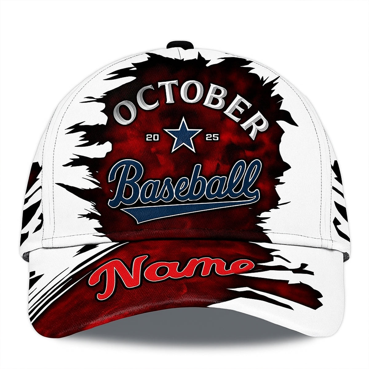Custom Name Month Baseball 2025 Cap - HA03