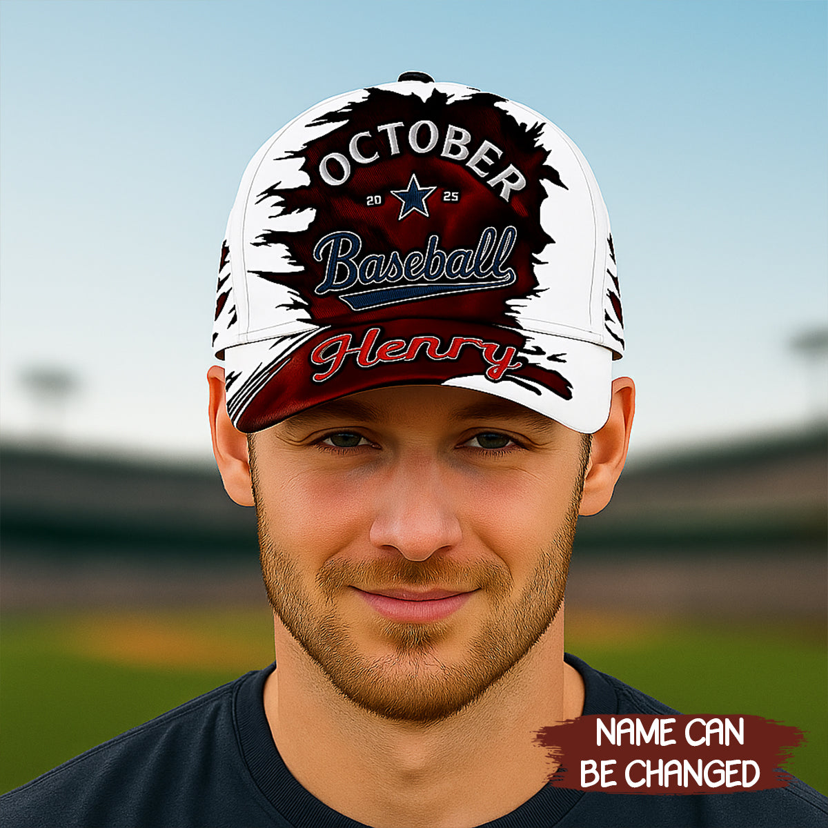 Custom Name Month Baseball 2025 Cap - HA03