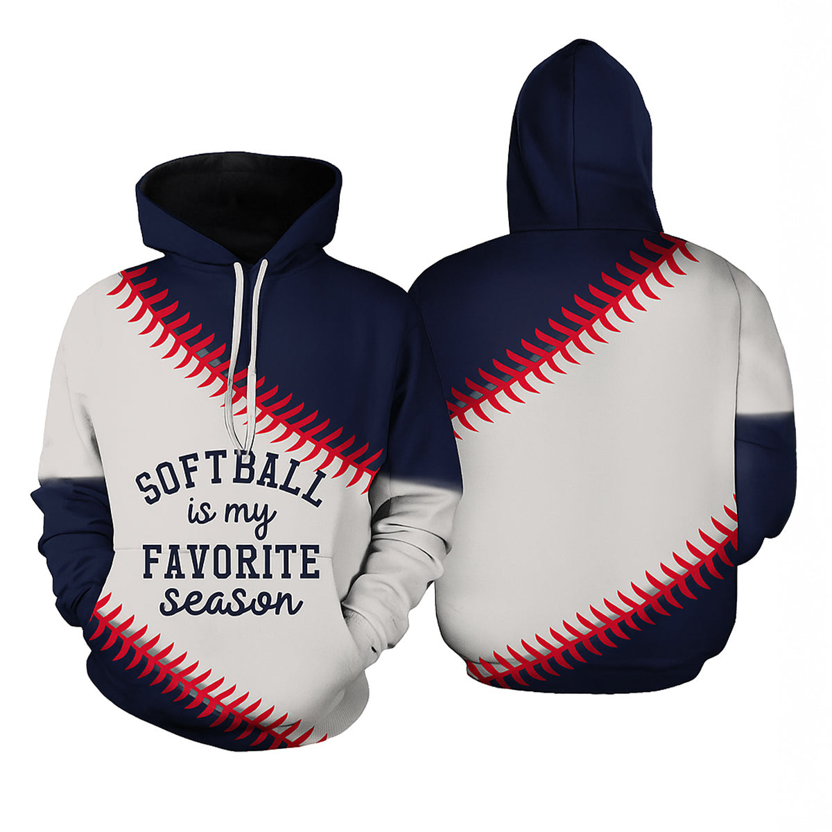 Softball Is My Favorite Season 3D All Over Print Gift for Men and Women Hoodie 3D - HD02