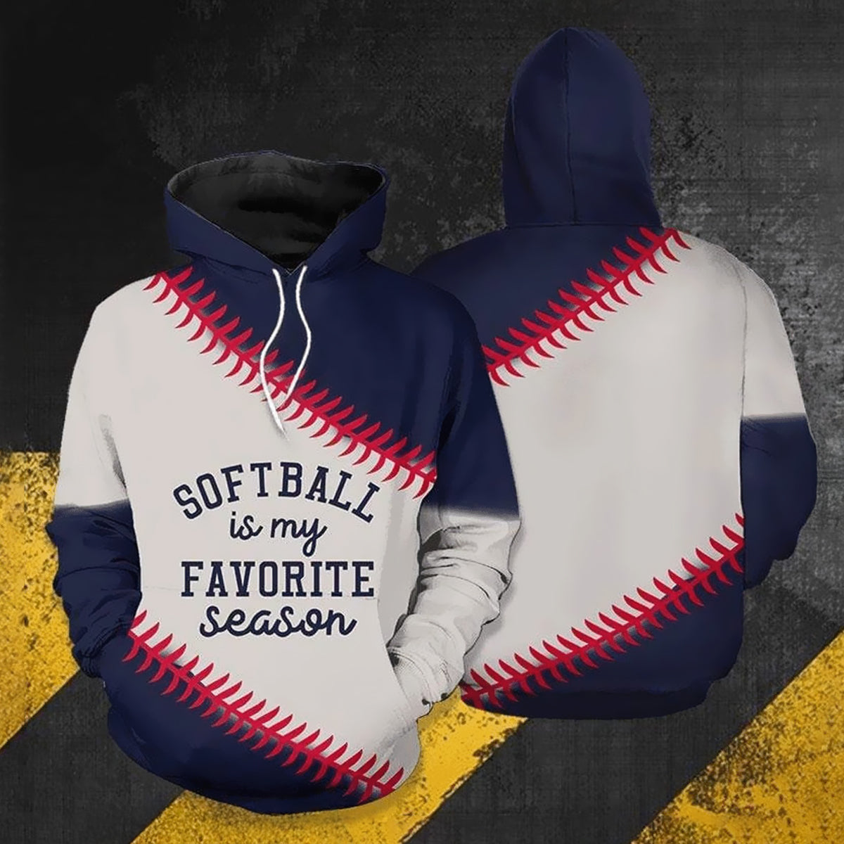 Softball Is My Favorite Season 3D All Over Print Gift for Men and Women Hoodie 3D - HD02 3