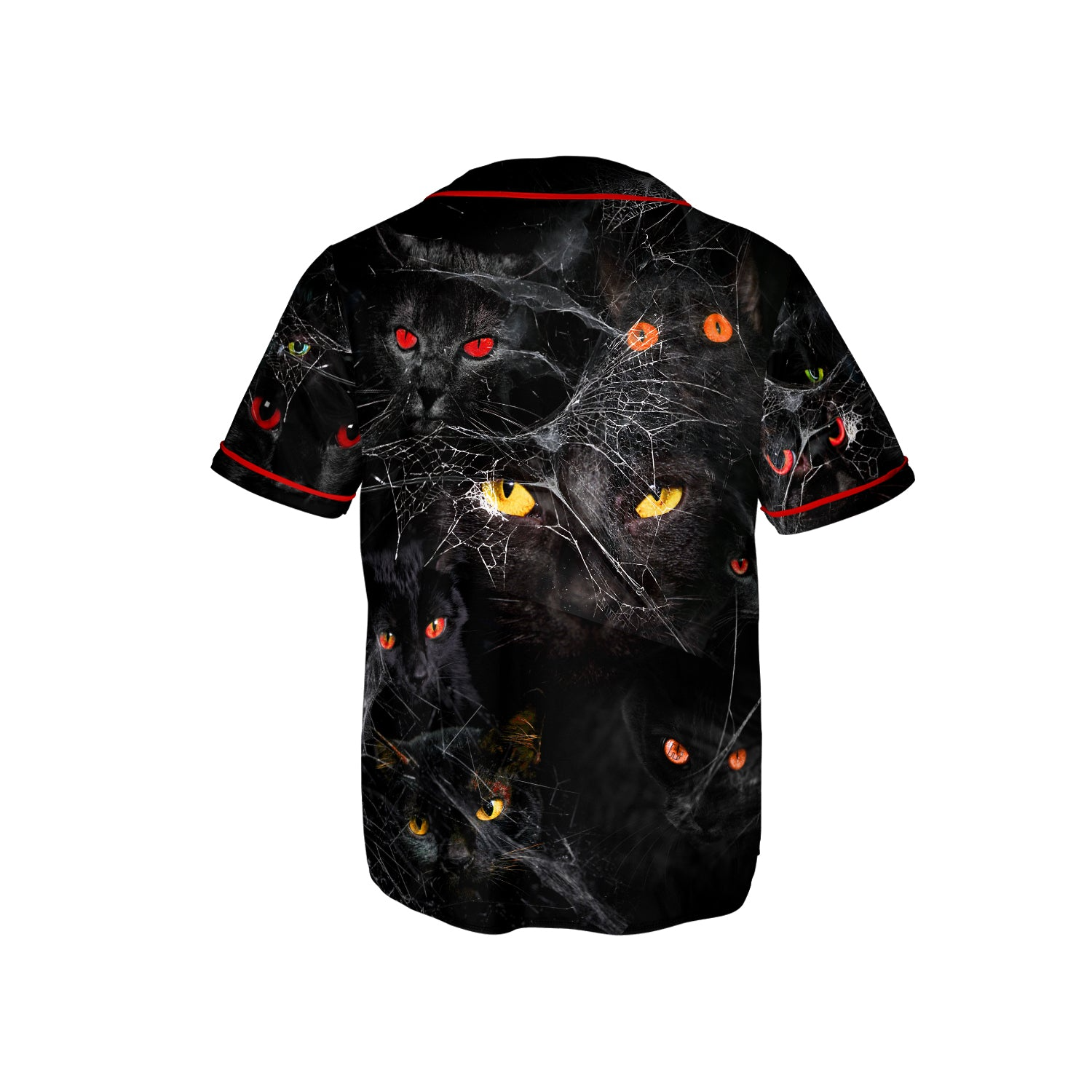 Halloween Scary Black Cat Premium Baseball Jersey- JS37