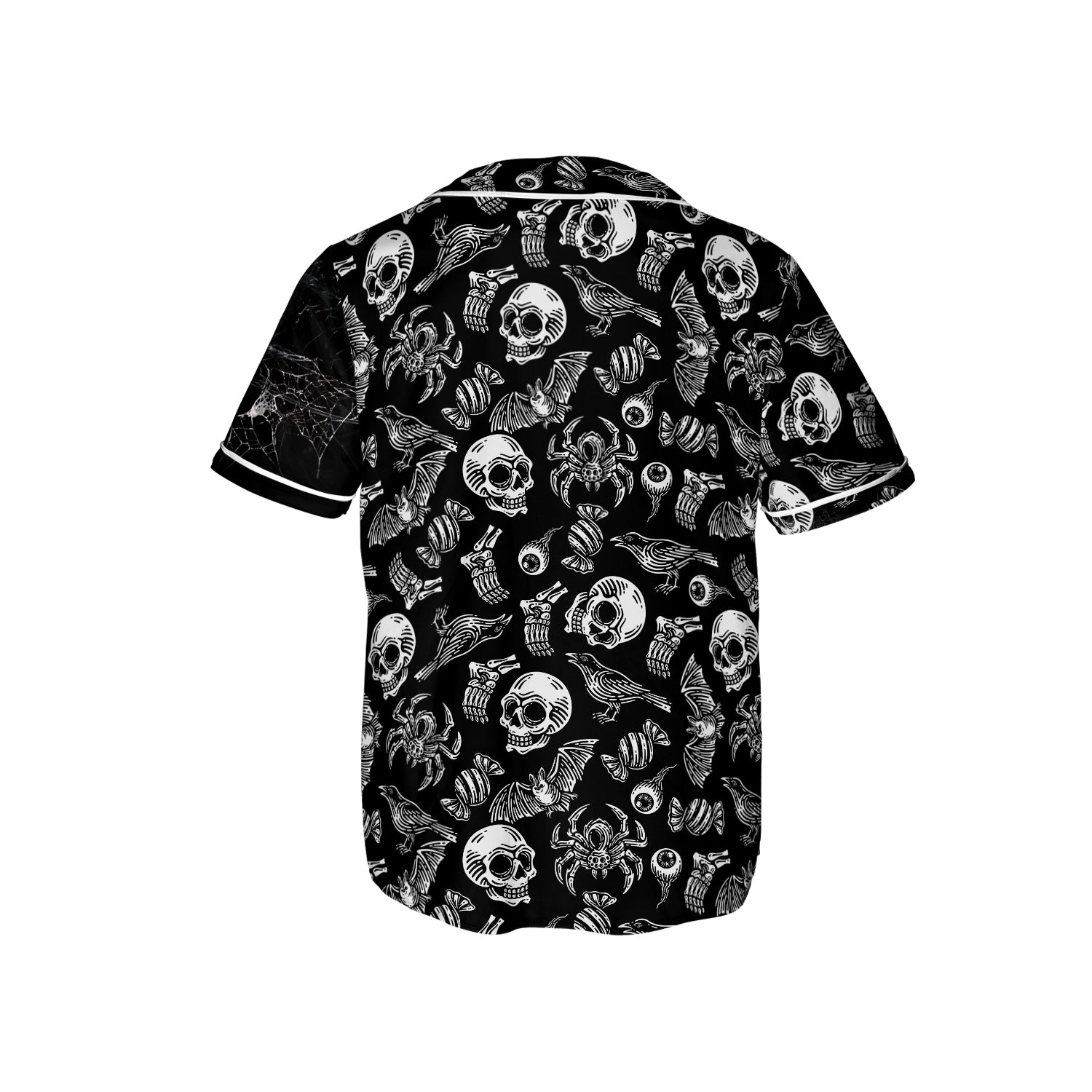 Horror Skull Pattern Personalized Baseball Jersey - JS56 3