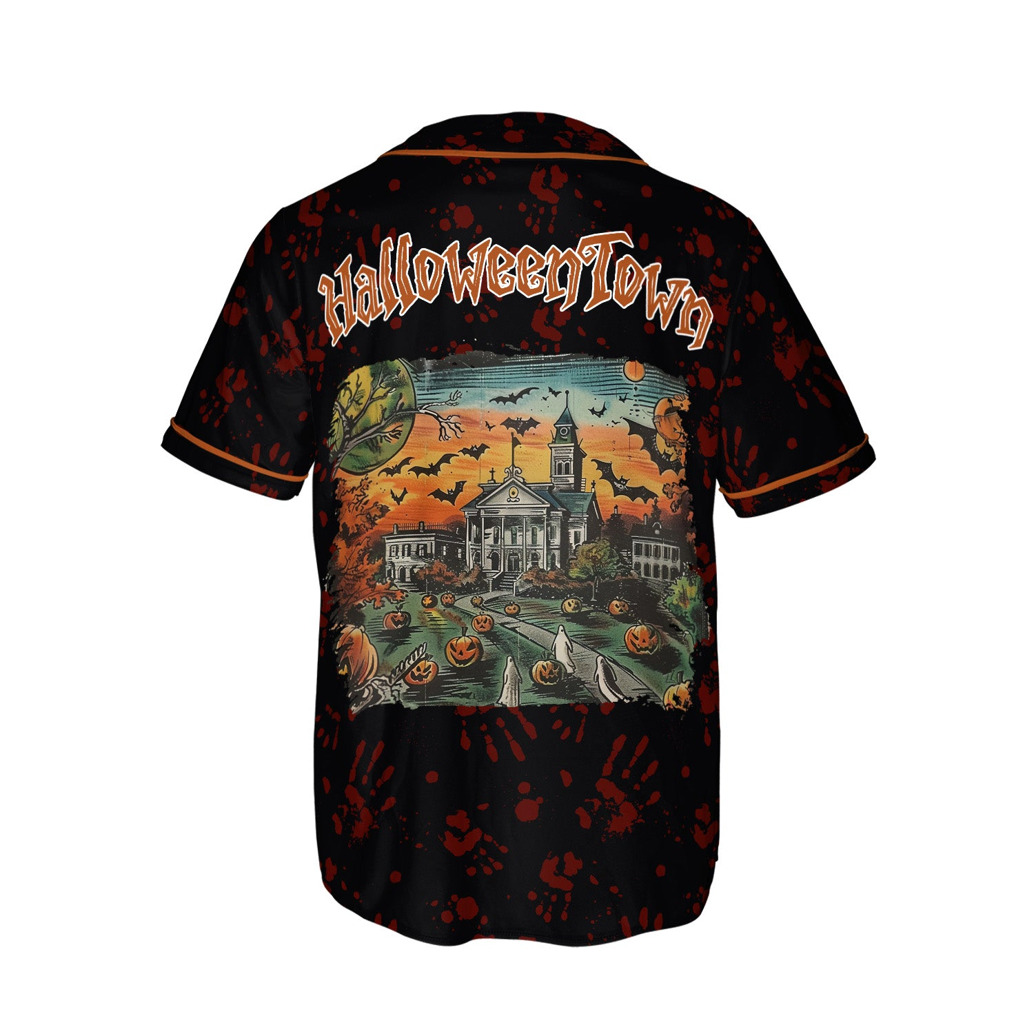Scary Halloween Town Personalized Baseball Jersey - JS58 3