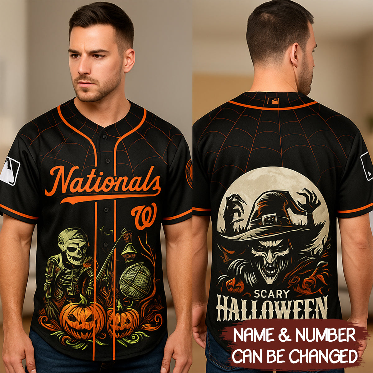 Happy Scary Halloween Baseball Jersey - JS03 3