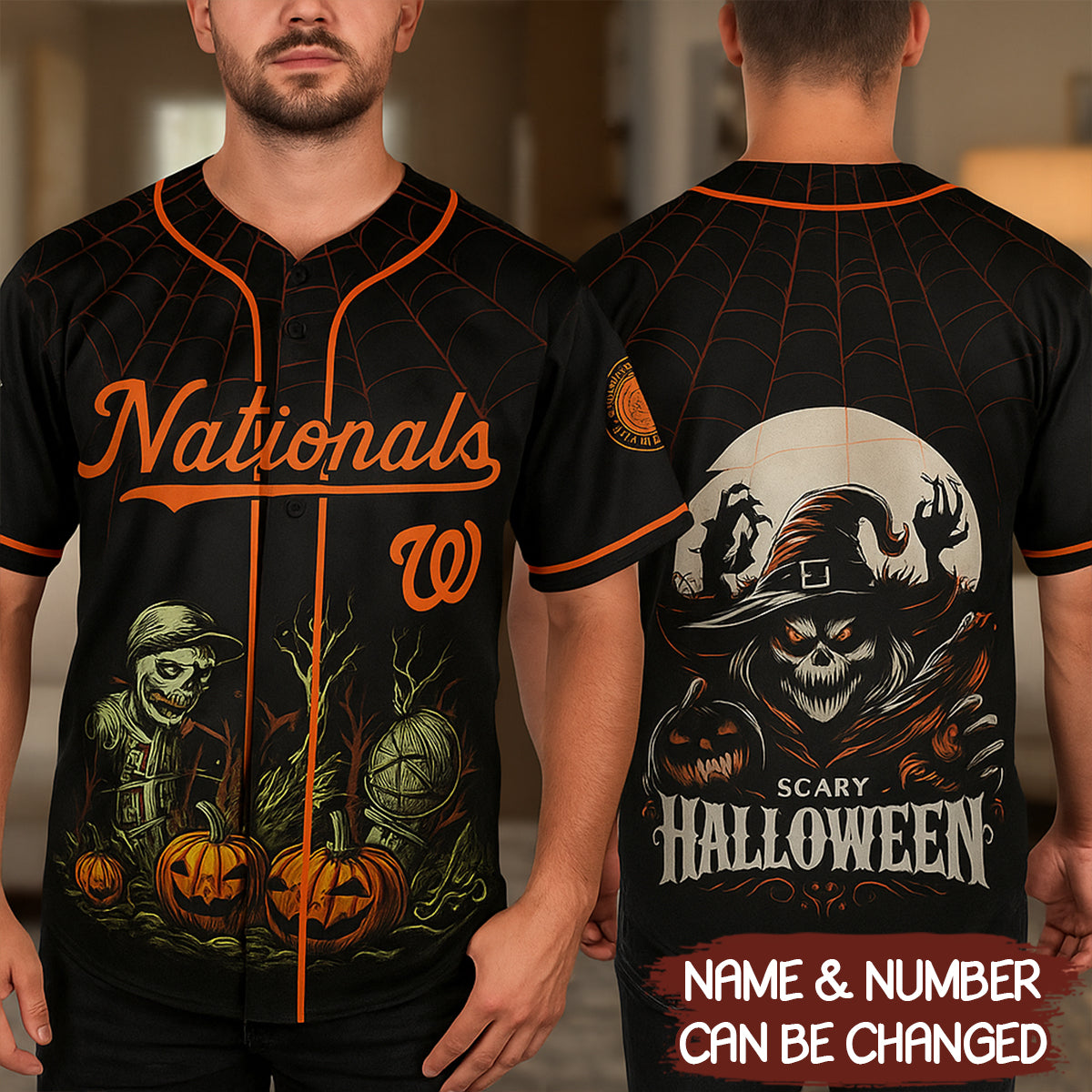 Happy Scary Halloween Baseball Jersey - JS03 4