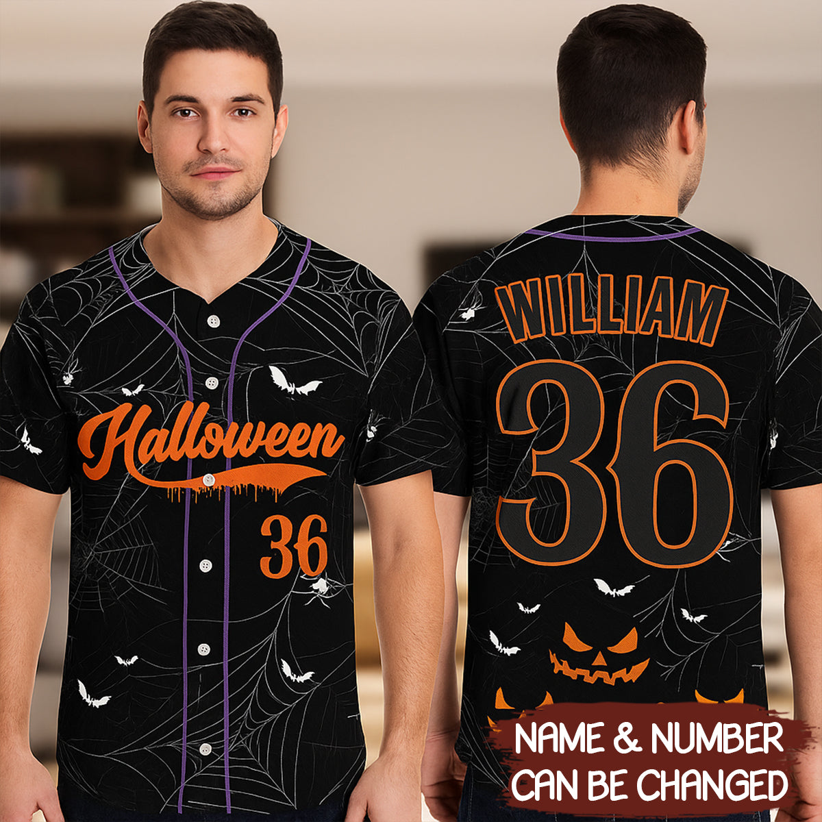Custom Baseball Halloween Costume Personalized Horror Adult Jersey - JS07