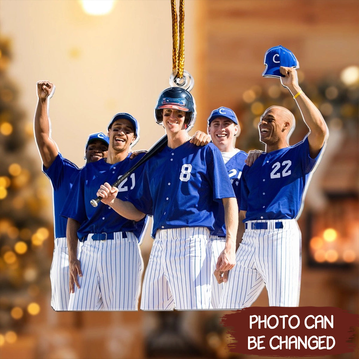 Personalized Photo The Best Baseball Team Ever Acrylic Ornament 5