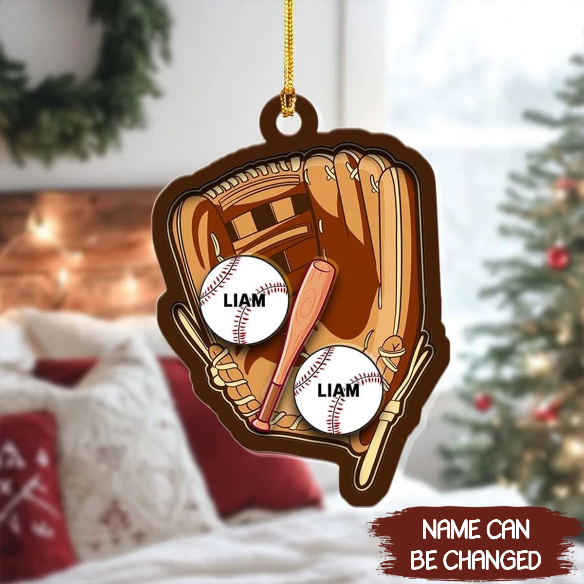 Personalized Baseball Christmas Acrylic Ornament, Basketball Lover Gift, Basketball Team Gift, Boyfriend Gift, Christmas Tree Decoration Ornament 7