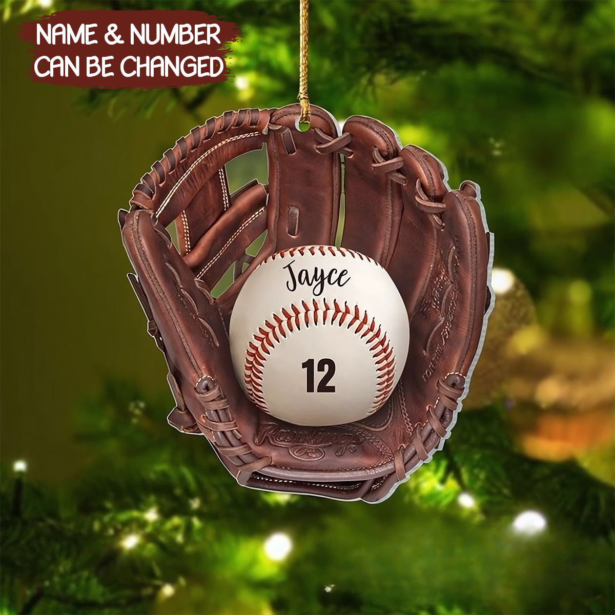 Personalized Baseball Christmas Ornament Custom Baseball Team Gift Christmas Tree Ornament Baseball Ornament - OR22 5