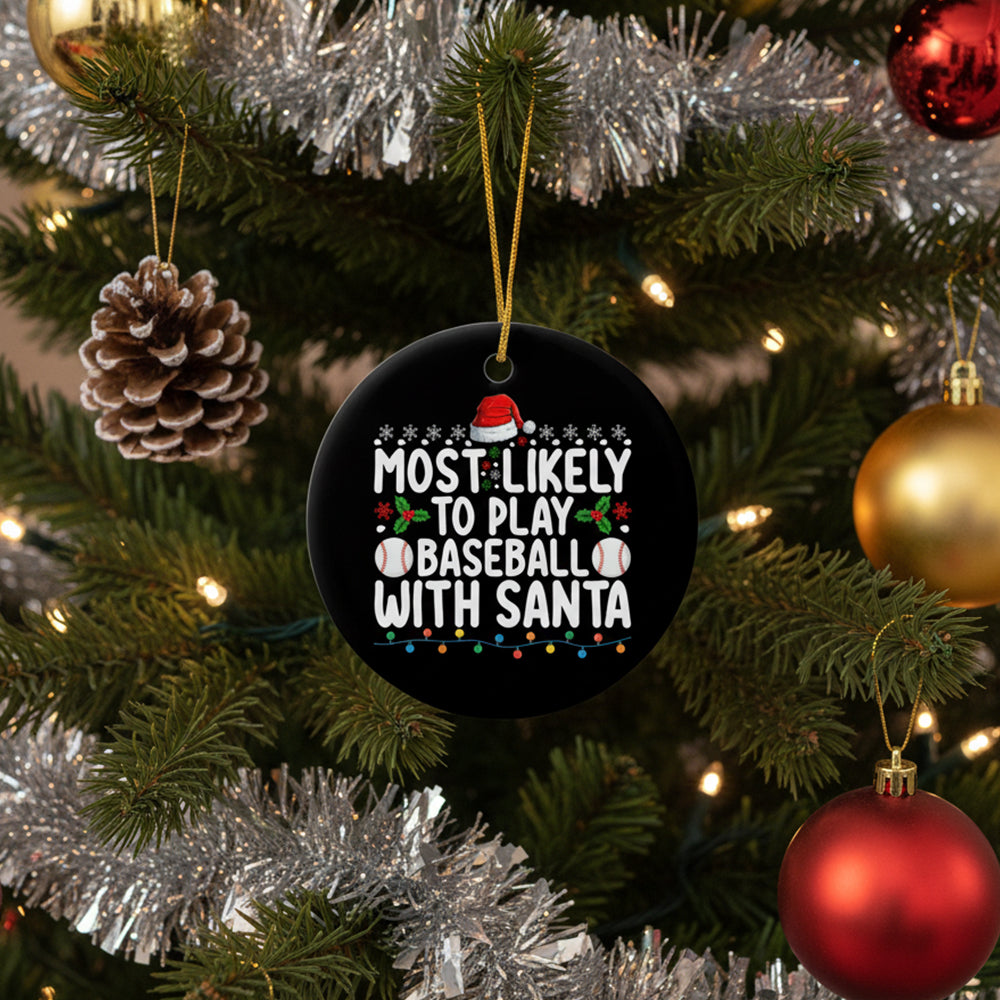 Most Likely to Funny Matching Family Personalized Christmas Party Friends White Elephant Gift Hit Santa Acrylic Ornament - OR32