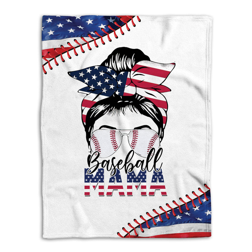 Baseball Blanket for Mom Mother Fleece Soft Cozy Plush Throw Baseball Blanket